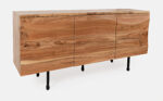 Komoda Avola AV1995-72 w naturalnym jasnym drewnie z czarnymi nogami 183 cm