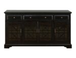Stylowa Komoda Avola AV275-60 w Czarnym Kolorze 153 cm