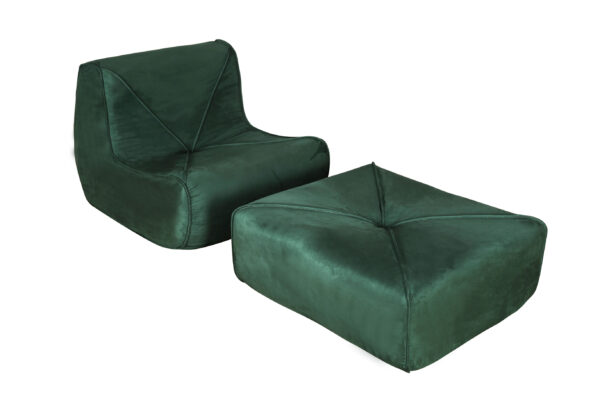 Fotel Nua N24-15 z podnóżkiem w eleganckim designie 86x85 cm - obrazek 1