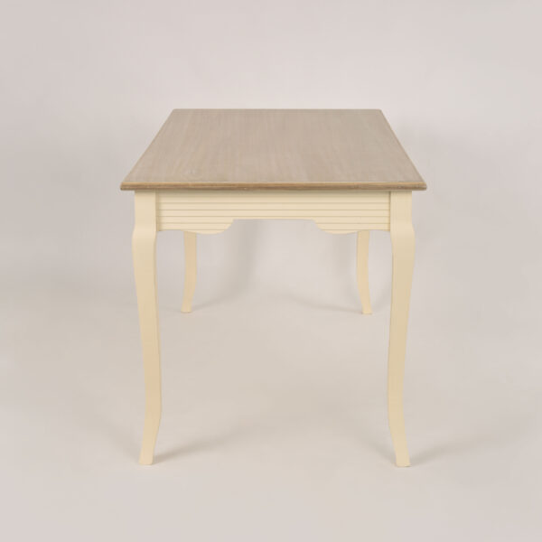 Stół Pesaro PE026 160cm Kremowy z Jasnobrązowym Blatem Elegancji - obrazek 1