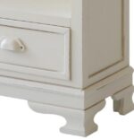 Komoda Pesaro PE07 w kremowym kolorze z jasnobrązowym blatem 80 cm