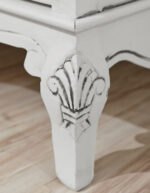 Stylowy regał Rimini White RIW02 z ciemnobrązowym blatem 90 cm