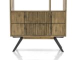 Stylowy regał Massa MASL02 w brązowym kolorze z ciemnografitowymi nogami 90 cm