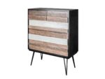 Elegancka Komoda Adesso ADESB03 w Czerni i Szarościach 100 cm
