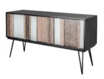 Elegancka Komoda Adesso ADESD01 w Czerni i Szarości 155 cm