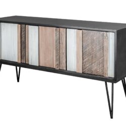 Elegancka Komoda Adesso ADESD01 w Czerni i Szarości 155 cm