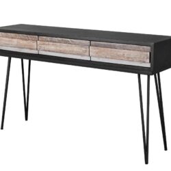 Elegancka Konsola Adesso ADESL08 w Czerni i Szarościach 140 cm