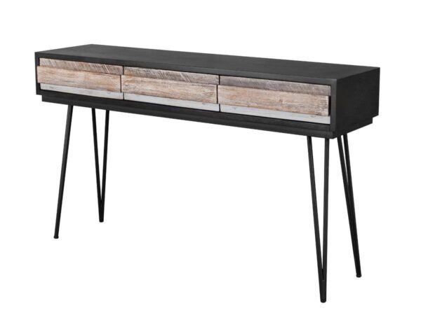 Elegancka Konsola Adesso ADESL08 w Czerni i Szarościach 140 cm - obrazek 1