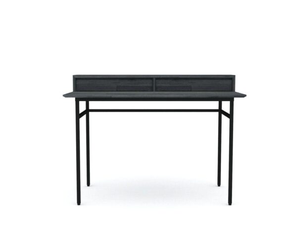 Biurko Capella CAPHO01D Tundra Grey z ciemnografitowymi nogami 120 cm - obrazek 1