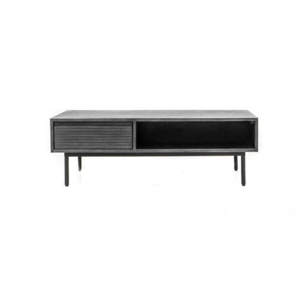 Stolik kawowy Capella CAPL06 Tundra Grey z ciemnografitowymi nogami 120 cm - obrazek 1