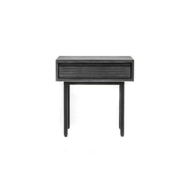 Stolik nocny Capella CAPL07 Tundra Grey z ciemnografitowymi nogami 50 cm - obrazek 1