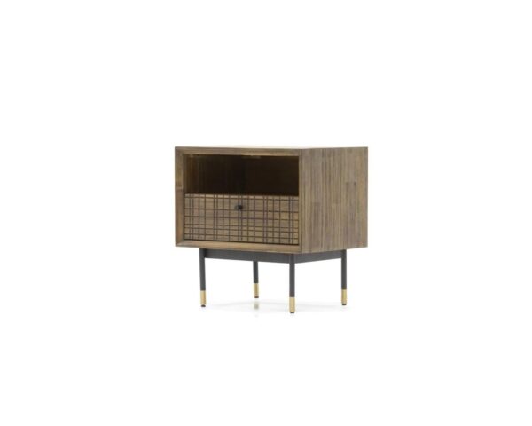 Szafka nocna Maze MAZB02 Jasnobrązowa 55 cm - Elegancja i Funkcjonalność - obrazek 1