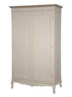 Elegancka szafa Savona SAV044 w kremowym kolorze 120 cm z jasnobrązowym wieńcem