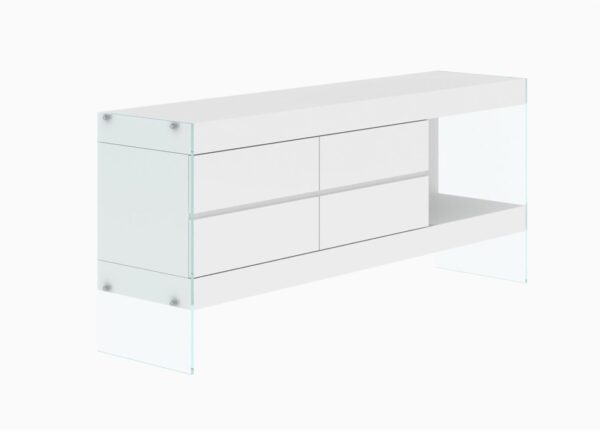 Komoda Soho SH02 Biała Wysoki Połysk 184 cm - Elegancja i Styl - obrazek 1