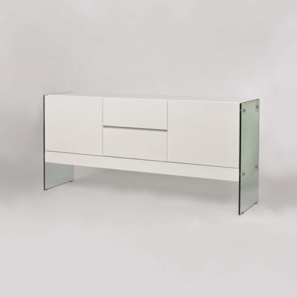Elegancka Komoda Soho SH03 Biała Wysoki Połysk 180 cm do Nowoczesnych Wnętrz - obrazek 1