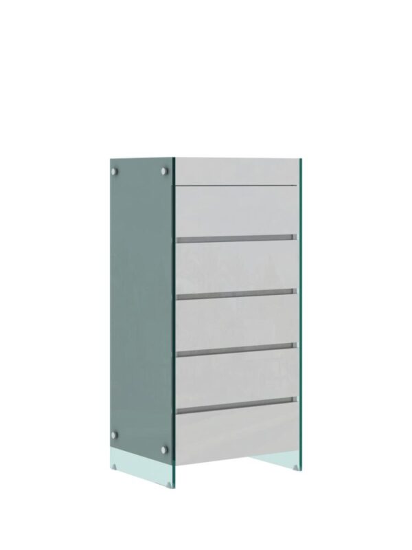 Komoda Soho SH06 Biała Wysoki Połysk 59 cm - Elegancja i Styl - obrazek 1
