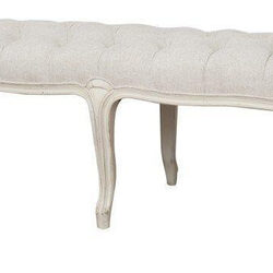 Elegancka ławka tapicerowana Verona VE838 w kolorze kości słoniowej 150 cm