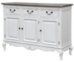 Elegancka Komoda Rimini White RIW08 z Ciemnobrązowym Blatem 120 cm