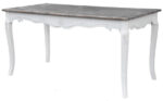 Stół Rimini White RIW026 160cm Biały z Ciemnobrązowym Blatem