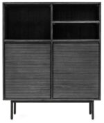 Stylowa Komoda Capella CAPL04 Tundra Grey z ciemnografitowymi nogami 100 cm