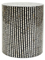 Stolik Avola AV1730-28B czarny z piaskowymi akcentami 40,5 cm