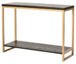 Elegancka Czarna Konsola Seville SEV06-1 z Mosiężnymi Nogami 110 cm