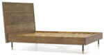 Łóżko Maze MAZK01 180cm Jasnobrązowe Elegancja i Komfort w Sypialni