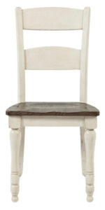 Krzesło Avola AV1706-401KD biel antyczna siedzisko brązowe 48 cm