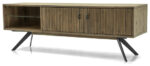 Stylowa Komoda RTV Massa MASL01 w Brązowym z Ciemnografitowymi Nogami 160 cm