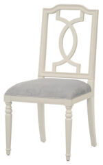Eleganckie Krzesło Dijon DI27 Jasnokremowe z Szarej Tkaniny 49 cm