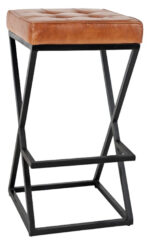 Hoker tapicerowany Avola AV1730-192S rdzawy brąz czarne nogi 38 cm