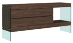 Elegancka Komoda Soho SH04 Orzech Włoski z Hartowanymi Nogami 184 cm