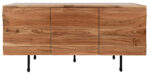 Komoda Avola AV1995-72 w naturalnym jasnym drewnie z czarnymi nogami 183 cm