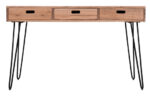 Biurko Avola AV2085-5020 127 cm jasne drewno czarne nogi nowoczesne