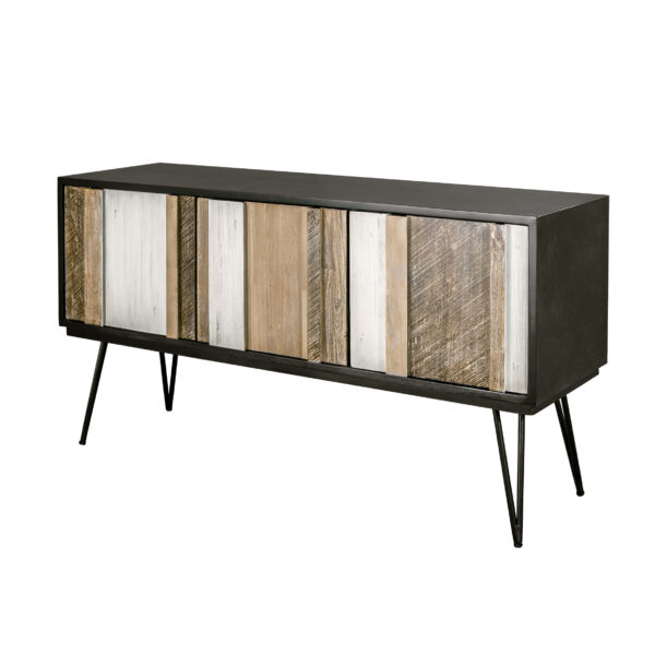 Elegancka Komoda Adesso ADESD01 w Czerni i Szarości 155 cm - obrazek 1