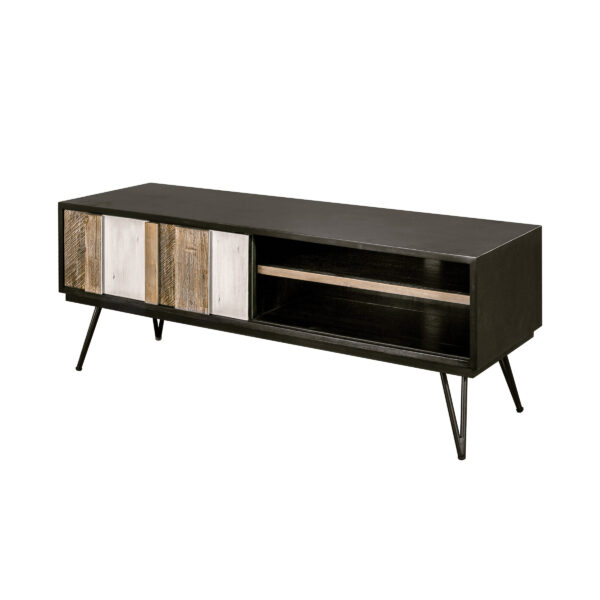 Elegancka Komoda RTV Adesso ADESL01 w Czerni i Szarościach 150 cm - obrazek 1