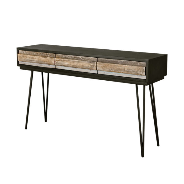 Elegancka Konsola Adesso ADESL08 w Czerni i Szarościach 140 cm - obrazek 1
