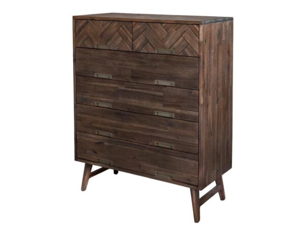Stylowa komoda Ashton ASTB03-H125 w ciemnobrązowym kolorze 100 cm - obrazek 1