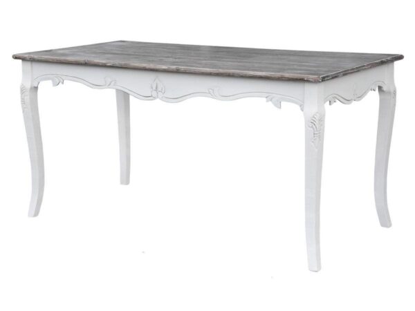 Stół Rimini White RIW026 160cm Biały z Ciemnobrązowym Blatem - obrazek 1