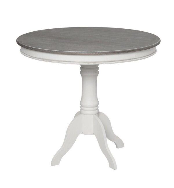 Stół Rimini White RIW116 90cm Biały z Ciemnobrązowym Blatem - obrazek 1