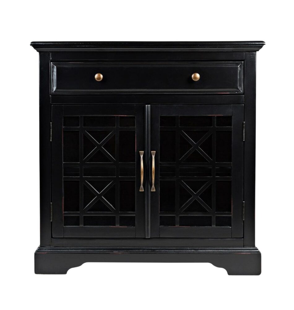 080820256895bdbc68220.jpeg Elegancka Komoda Avola AV275-32 w Czarnym Kolorze 82 cm - obrazek 1