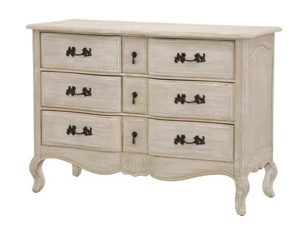 Elegancka Komoda Venezia Bianco VEB815K w Jasnobeżowym 127 cm - obrazek 1
