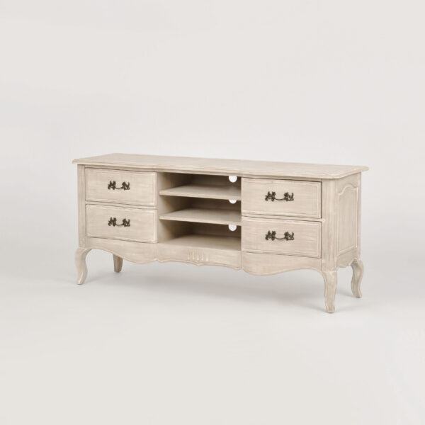 Elegancka Jasnobeżowa Szafka RTV Venezia Bianco VEB834K 160 cm - obrazek 1