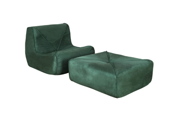 Fotel Nua N24-15 z podnóżkiem w eleganckim designie 86x85 cm - obrazek 1
