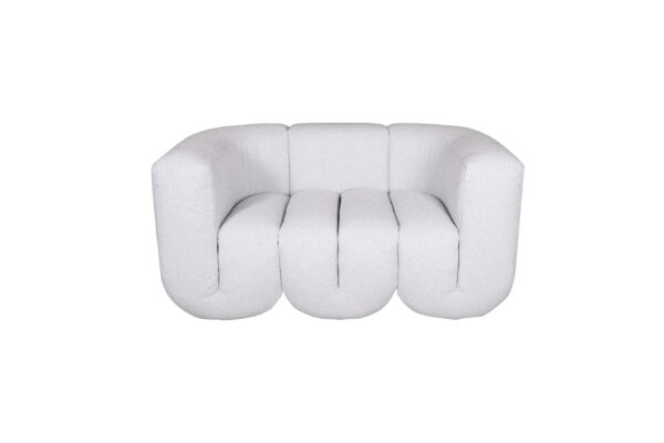 Stylowa sofa Nua N88-150-1 w jasnoszarym i białym kolorze 150 cm - obrazek 1