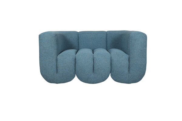 Stylowa sofa Nua N88-150-10 w niebiesko-szaro-czarnym kolorze 150 cm - obrazek 1