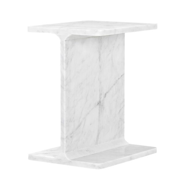 Stylowy Biały Stolik Avola AV2330-2 średnica 30 cm - obrazek 1